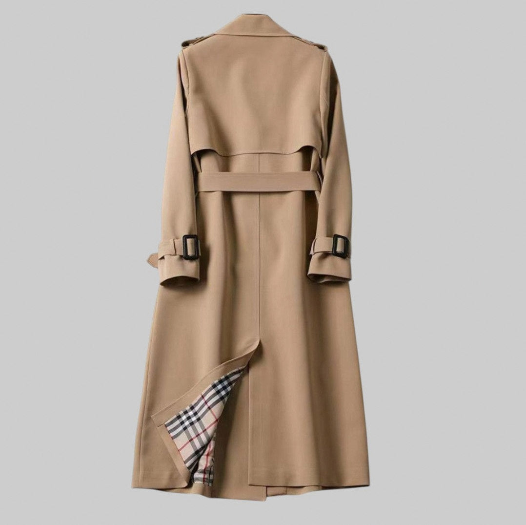 Belted Long Sleeve Trench Coat