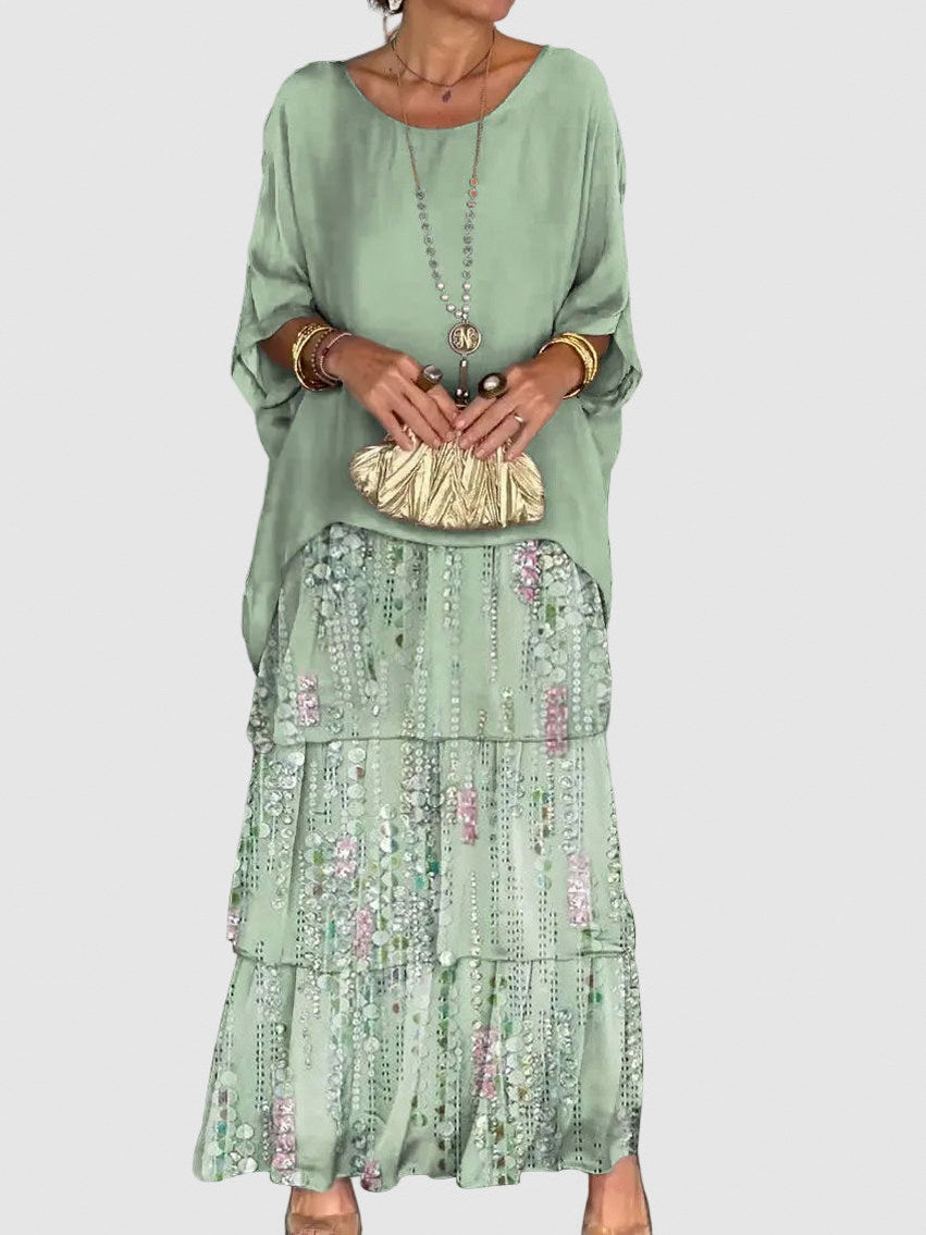 Chiffon Tiered Maxi Dress