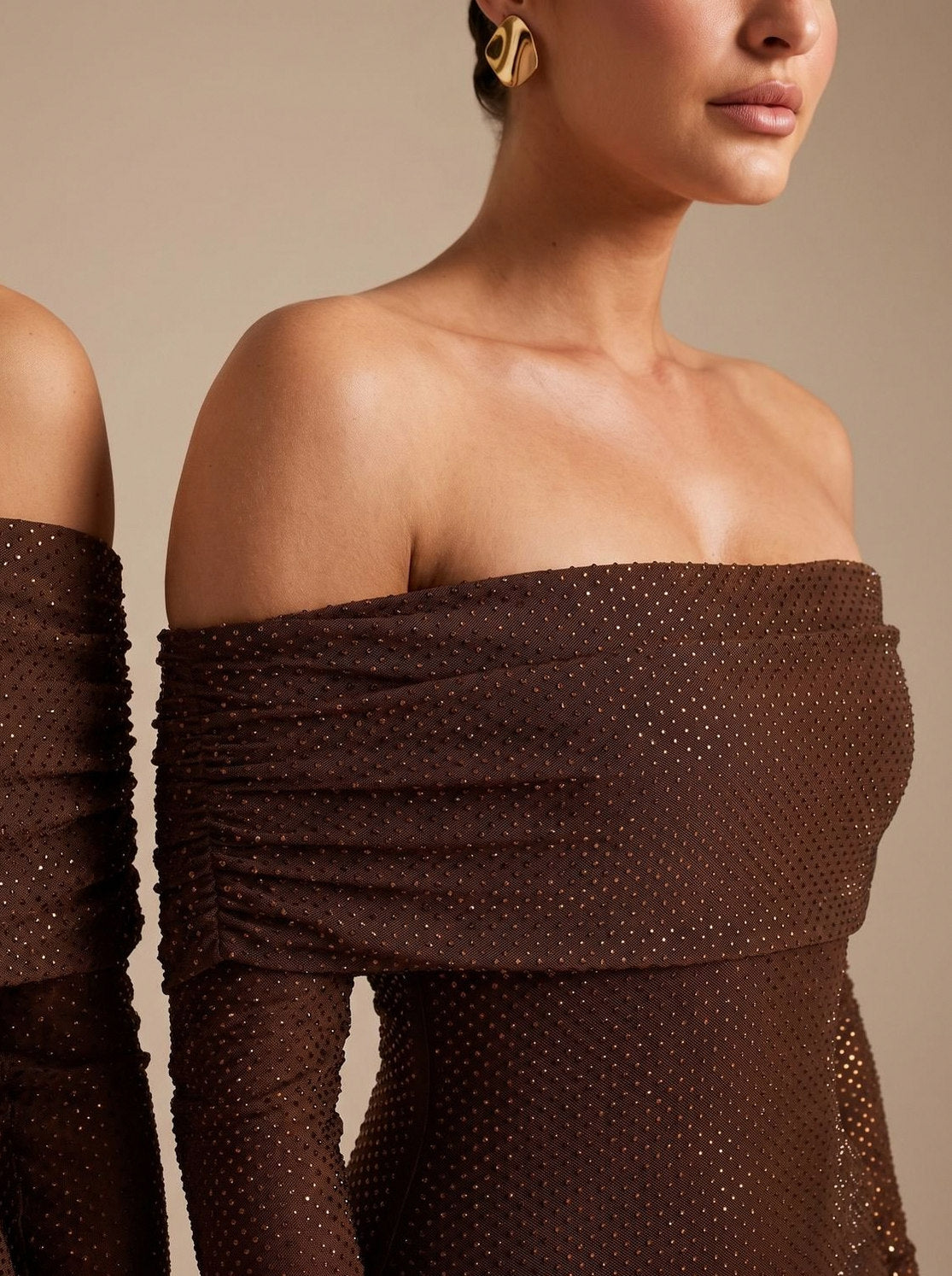 Long Sleeve Off Shoulder Maxi Dress