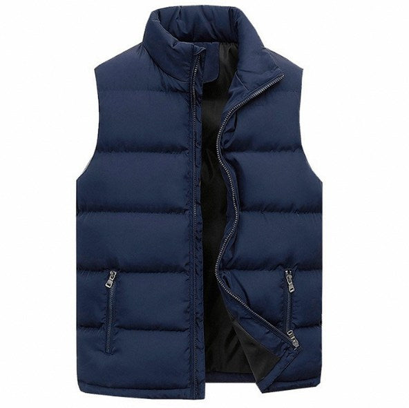 Quilted Stand Collar Puffer Vest