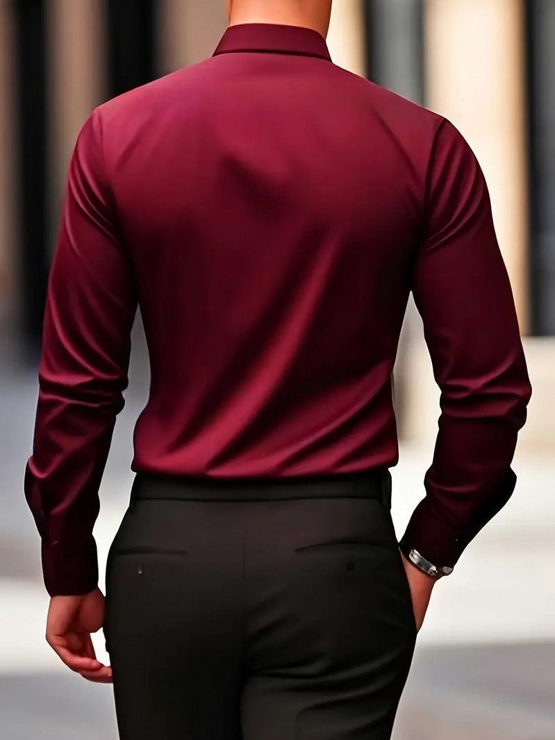Slim Fit Long Sleeve Dress Shirt