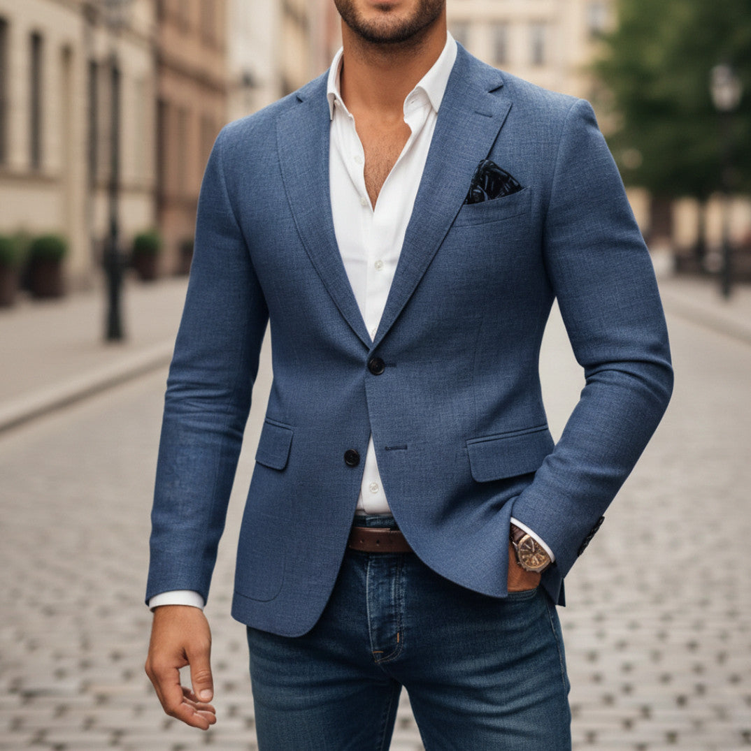Slim Fit Notch Lapel Blazer