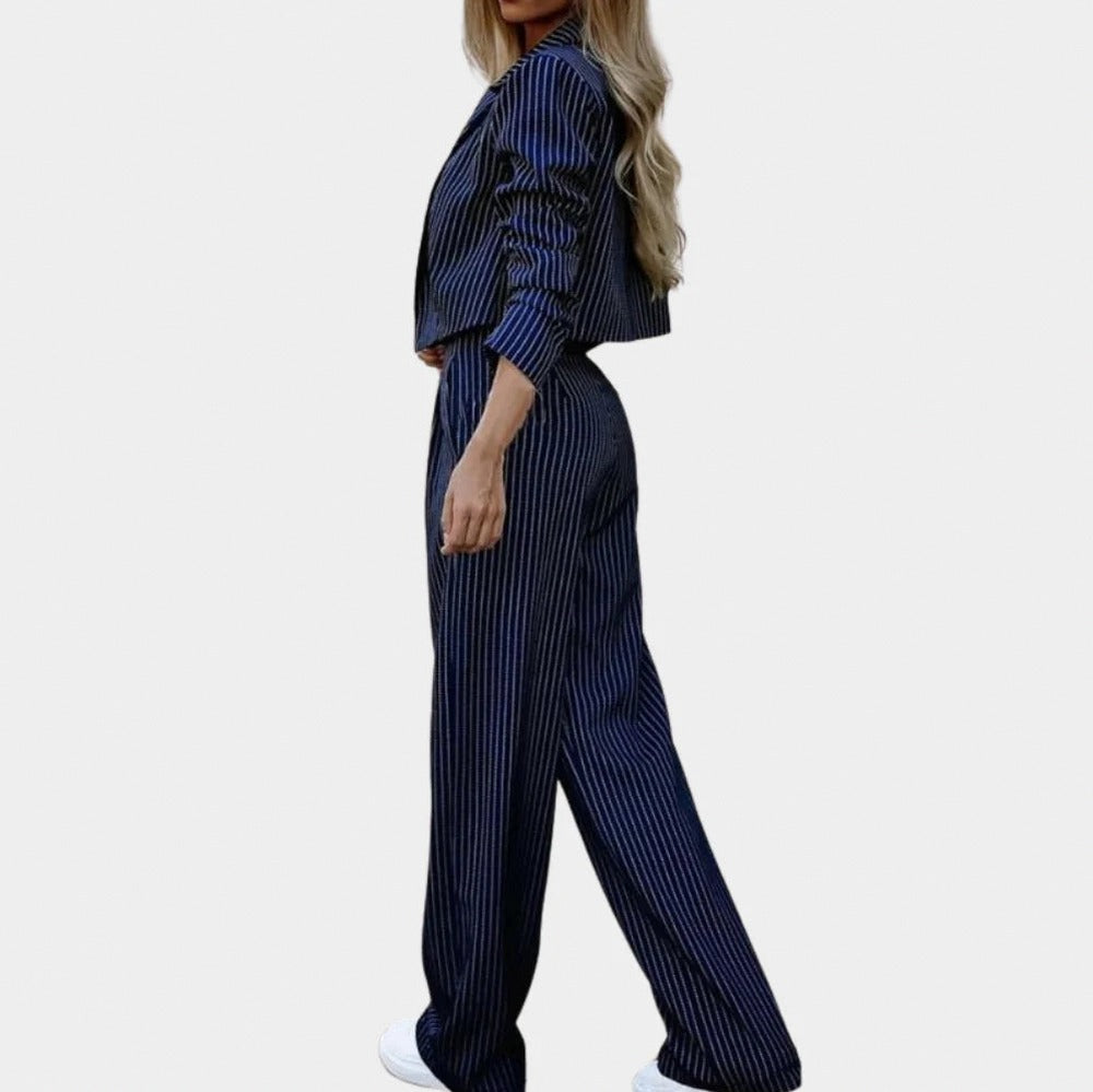 Striped Long Sleeve Two Piece Set