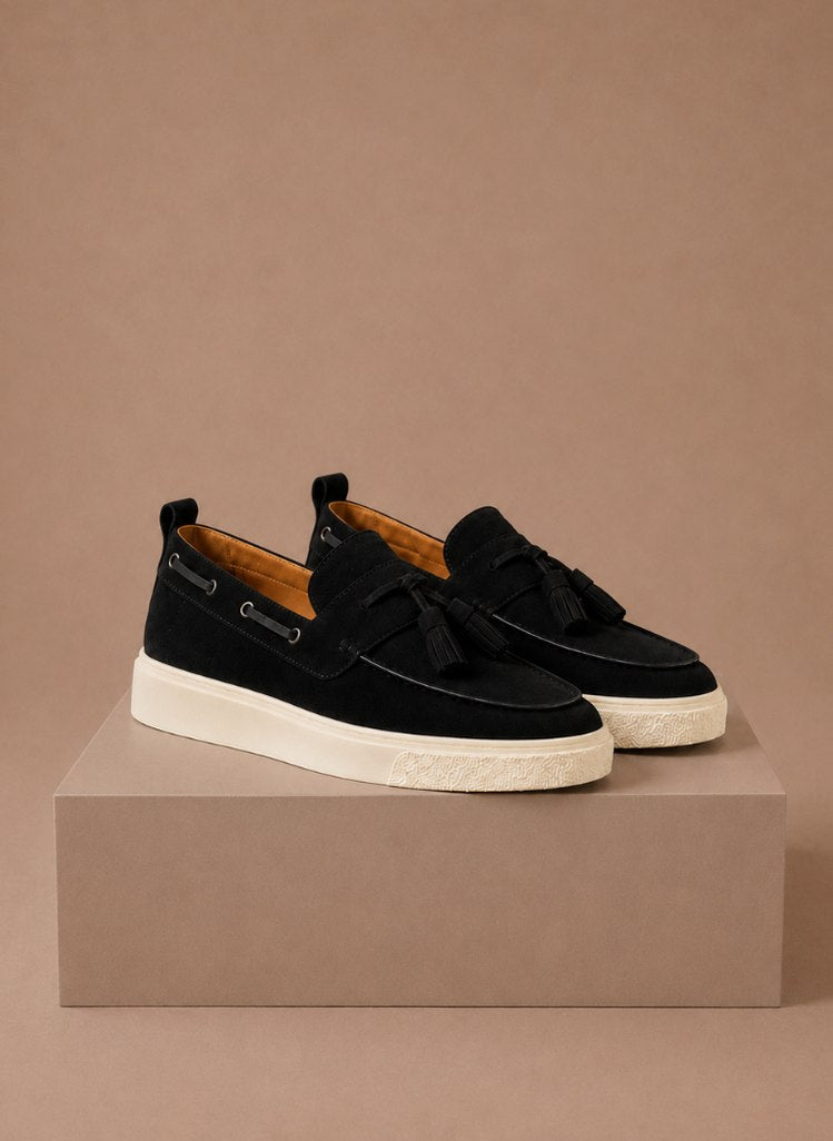 Suede Tassel Slip On Loafers