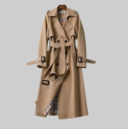 Belted Long Sleeve Trench Coat