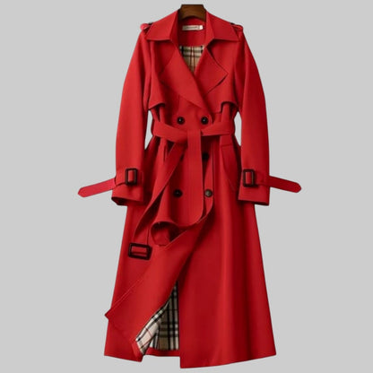 Belted Long Sleeve Trench Coat
