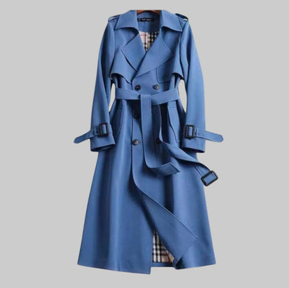 Belted Long Sleeve Trench Coat