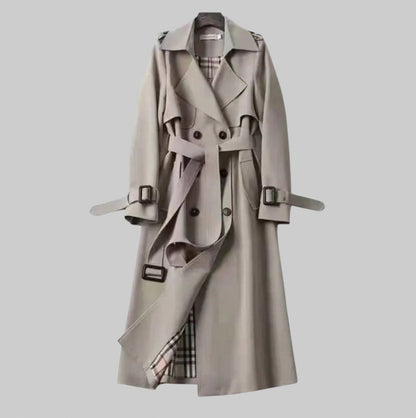 Belted Long Sleeve Trench Coat