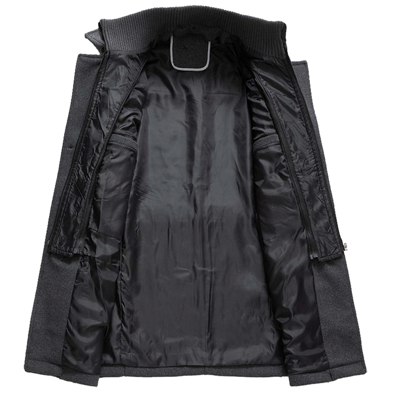 Layered Collar Button Front Overcoat