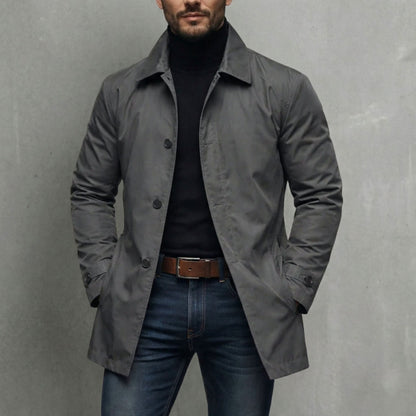 Button Front Trench Coat