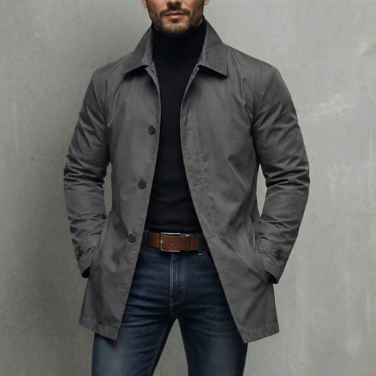 Button Front Trench Coat