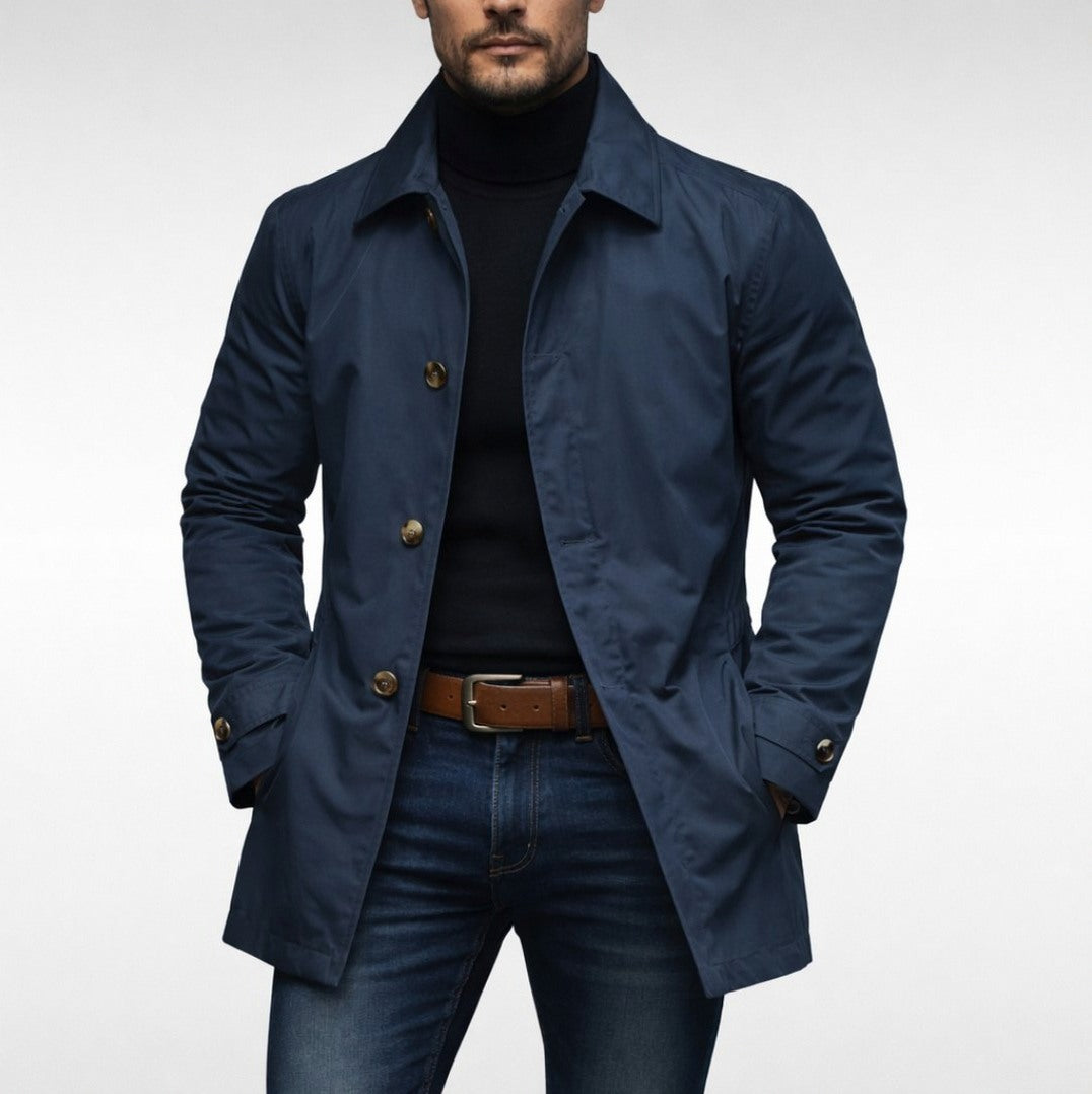 Button Front Trench Coat