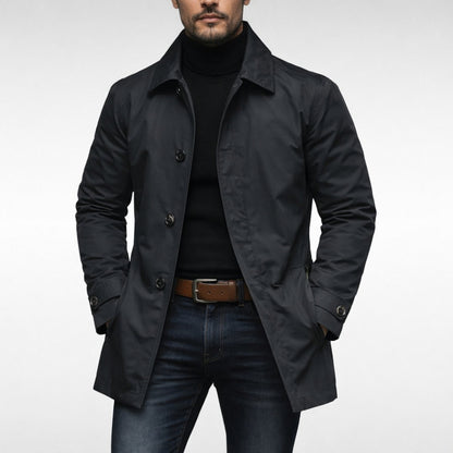 Button Front Trench Coat
