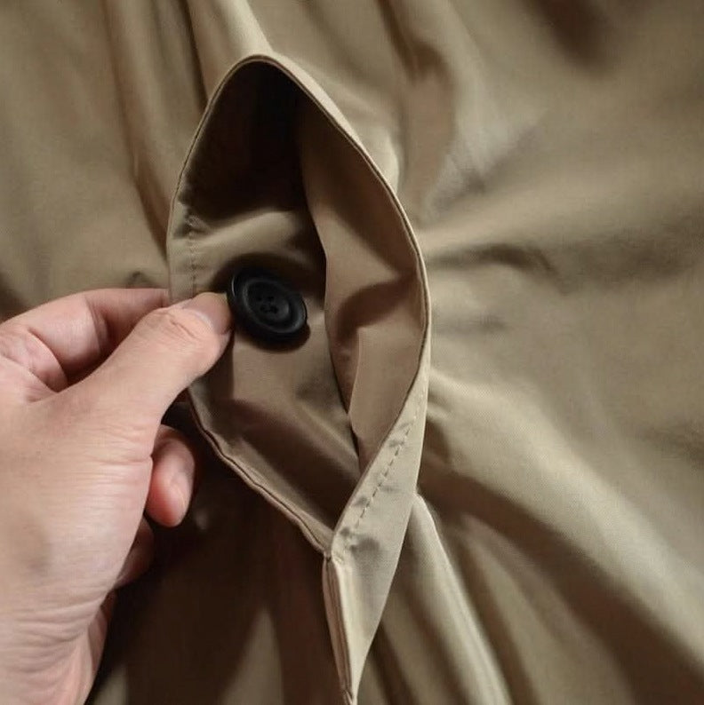 Button Front Trench Coat