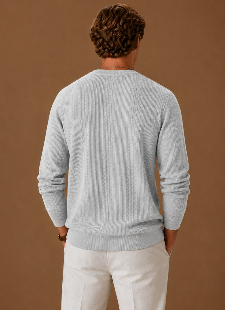 Cable Knit Crew Neck Sweater