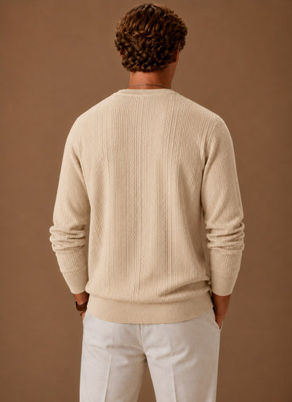 Cable Knit Crew Neck Sweater