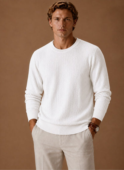 Cable Knit Crew Neck Sweater