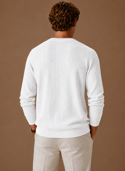 Cable Knit Crew Neck Sweater