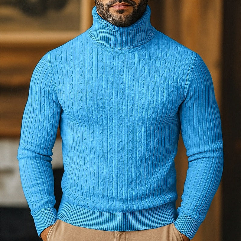 Cable Knit Turtleneck Sweater
