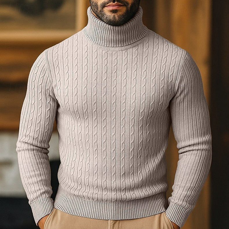 Cable Knit Turtleneck Sweater