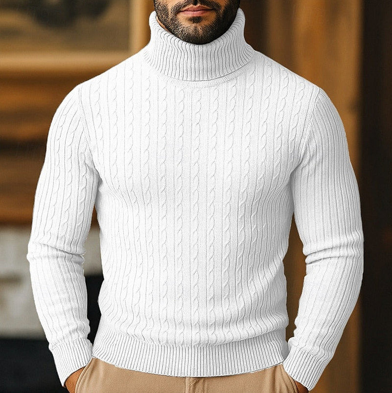 Cable Knit Turtleneck Sweater