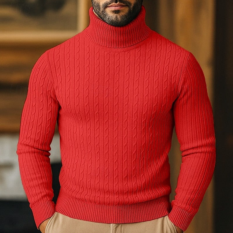 Cable Knit Turtleneck Sweater