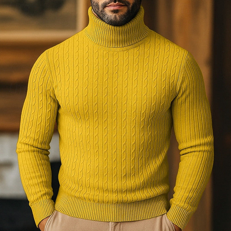 Cable Knit Turtleneck Sweater