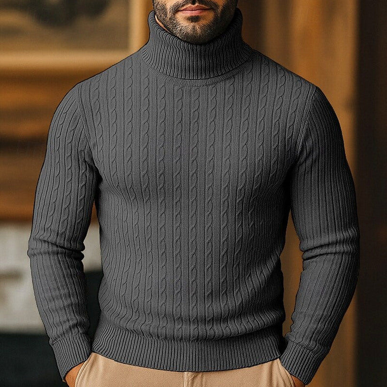 Cable Knit Turtleneck Sweater