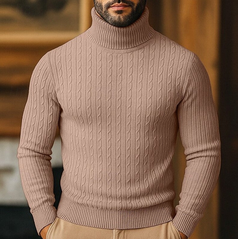 Cable Knit Turtleneck Sweater