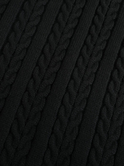 Cable Knit V Neck Sweater Vest