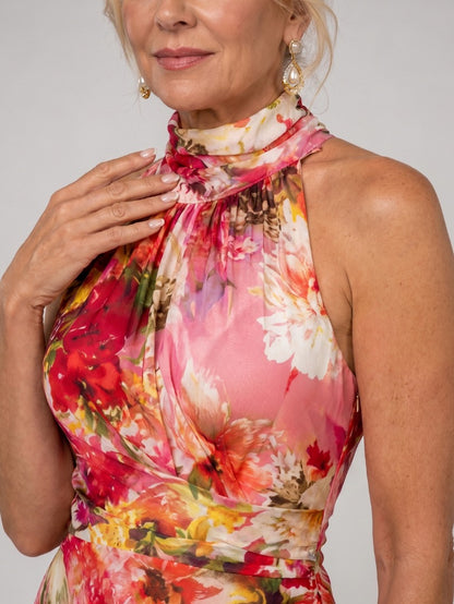 Chiffon Halter Maxi Dress