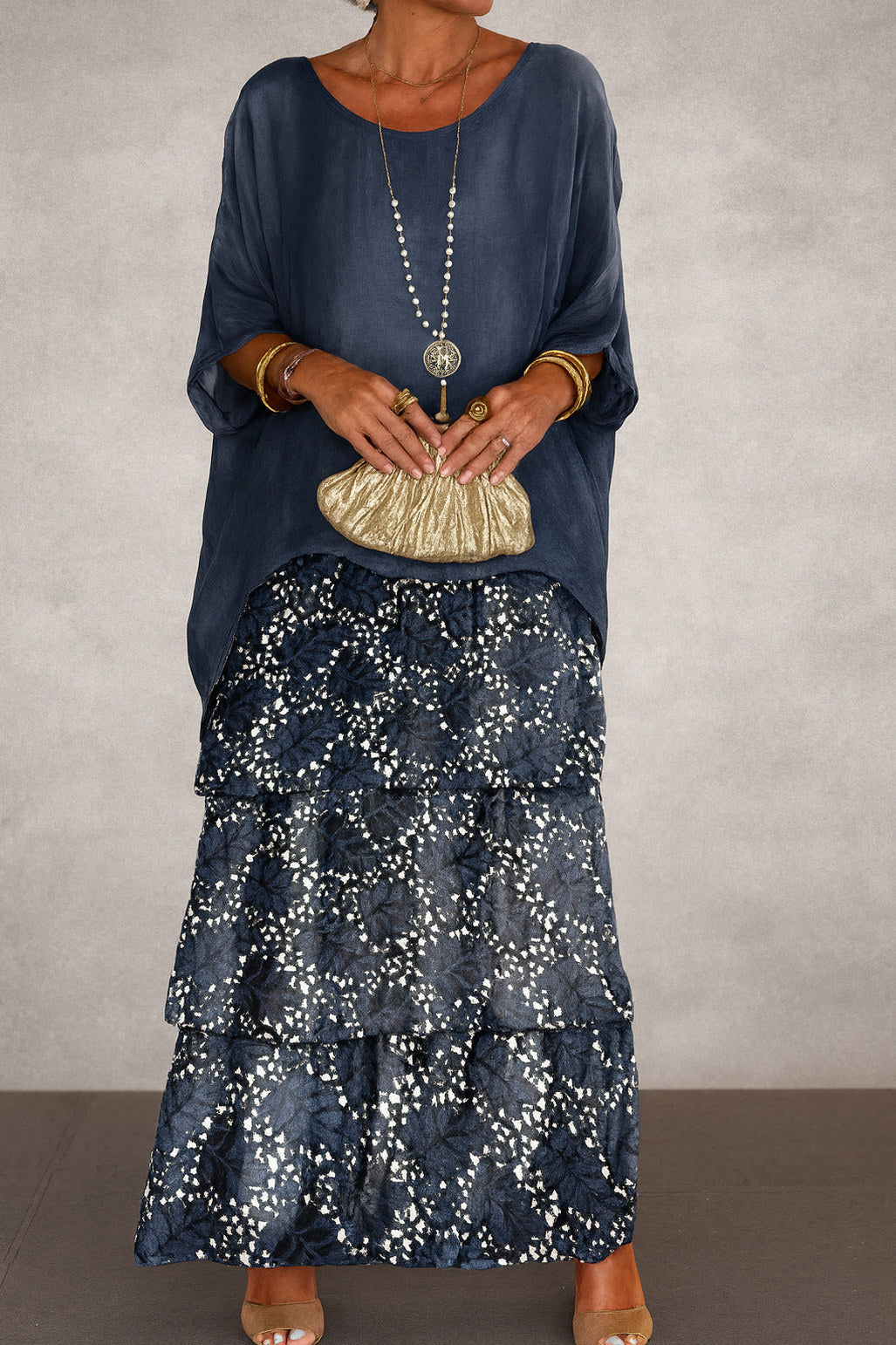 Chiffon Tiered Maxi Dress