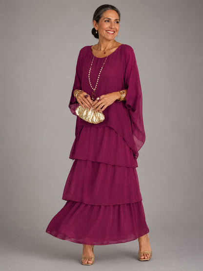 Chiffon Tiered Maxi Dress