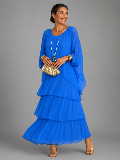 Chiffon Tiered Maxi Dress