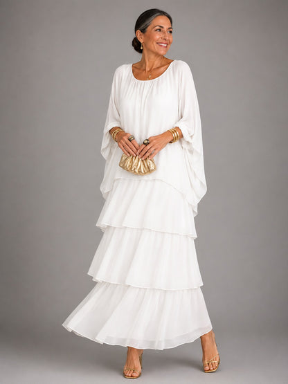 Chiffon Tiered Maxi Dress