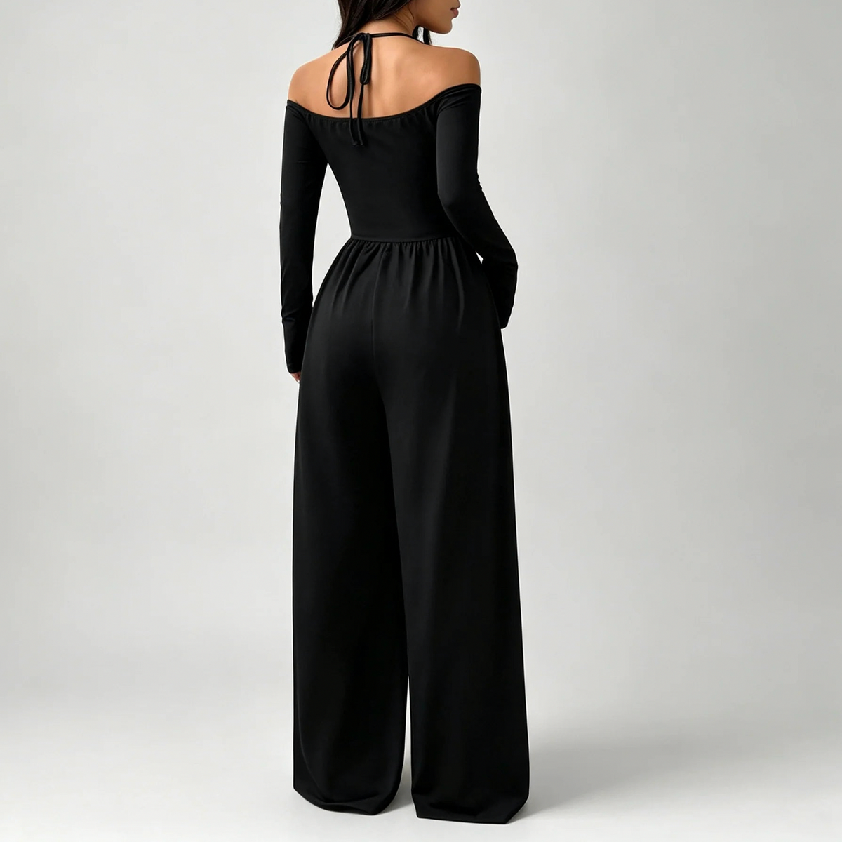 Cold Shoulder Long Sleeve Jumpsuit
