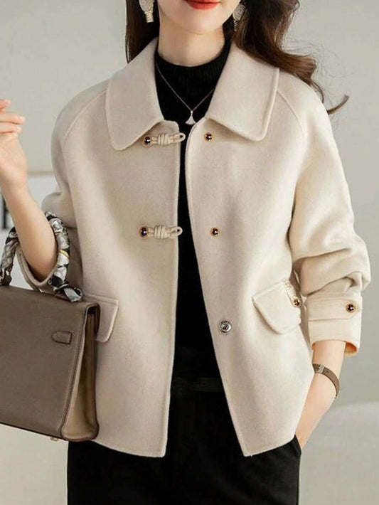 Collared Button Front Long Sleeve Jacket