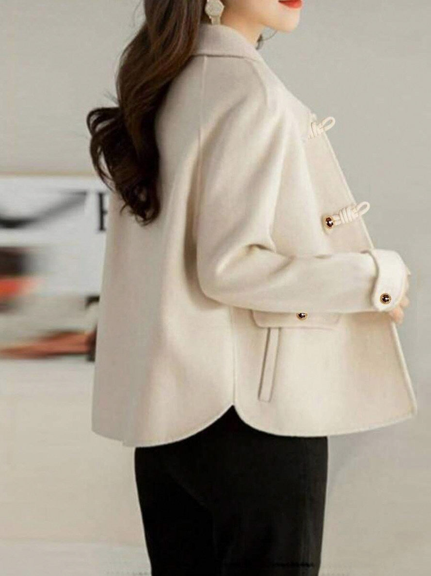 Collared Button Front Long Sleeve Jacket