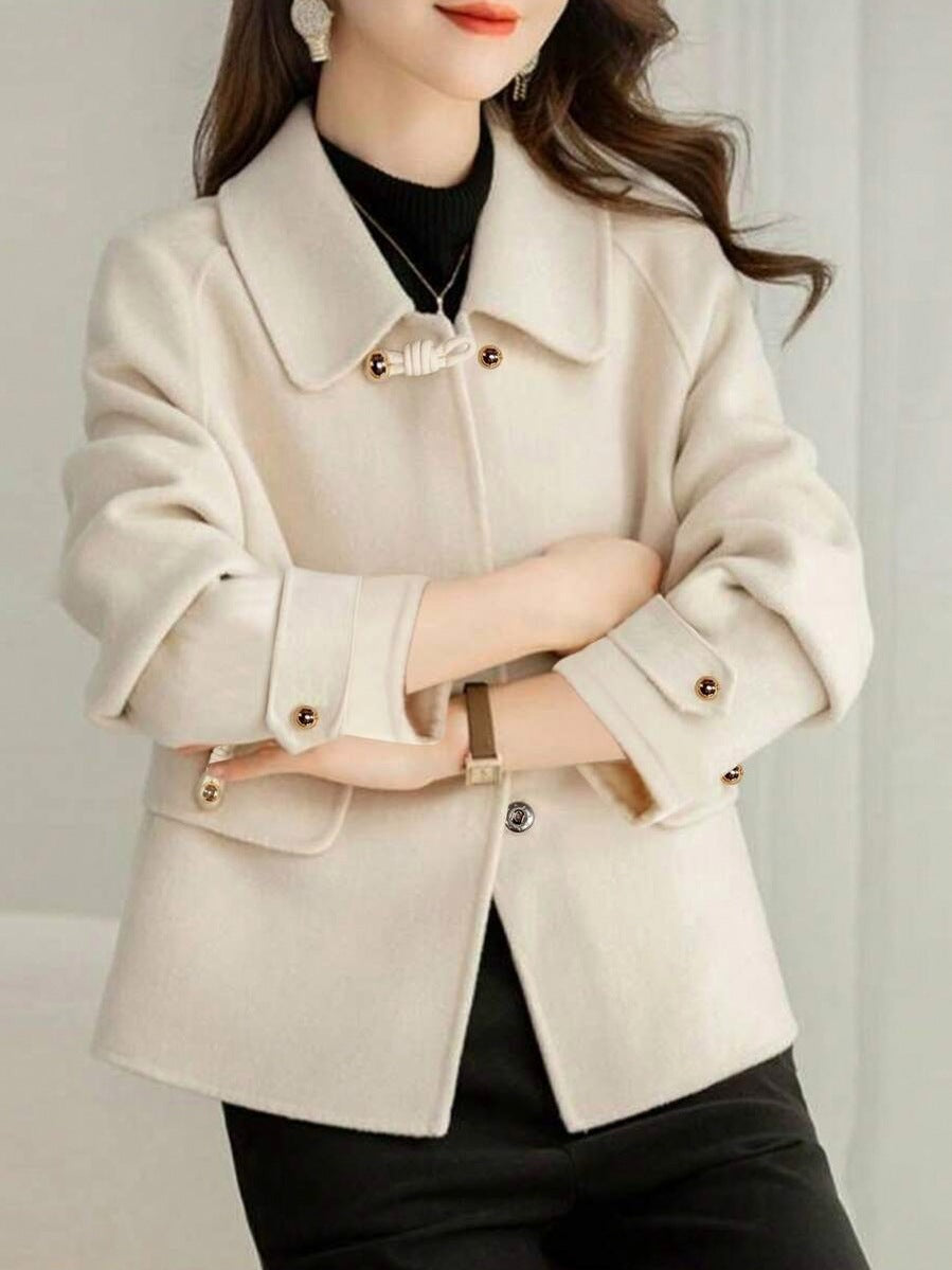 Collared Button Front Long Sleeve Jacket