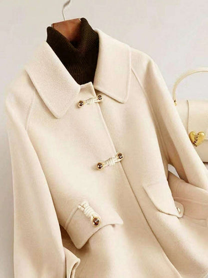 Collared Button Front Long Sleeve Jacket