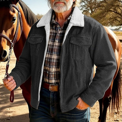 Corduroy Fleece Collar Overshirt
