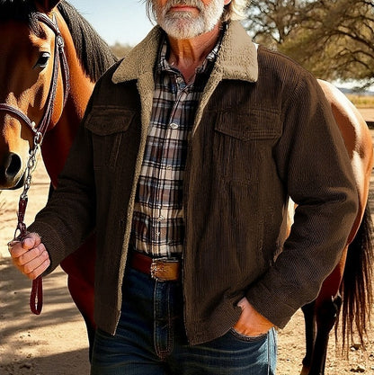 Corduroy Fleece Collar Overshirt