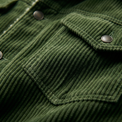 Corduroy Fleece Lined Trucker Jacket