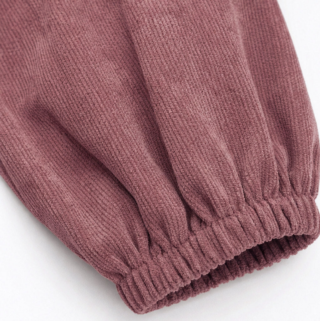 Corduroy Long Sleeve Tiered Mini Dress