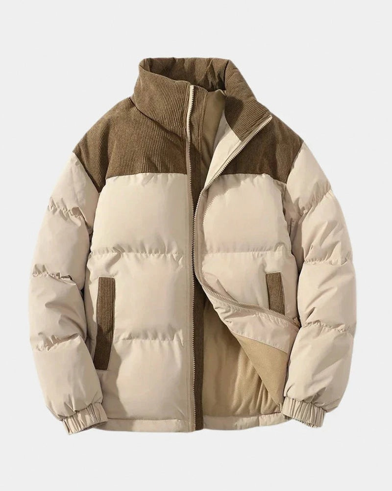 Corduroy Quilted Puffer Jacket