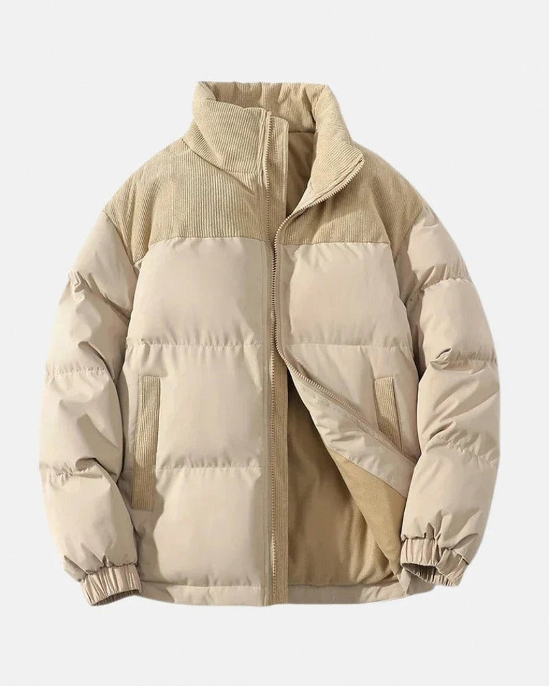 Corduroy Quilted Puffer Jacket