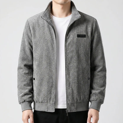 Corduroy Zip Up Bomber Jacket