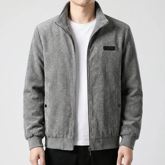 Corduroy Zip Up Bomber Jacket