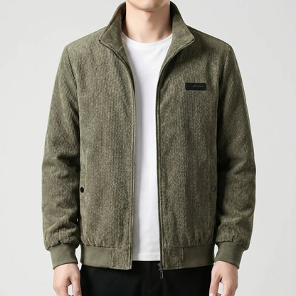 Corduroy Zip Up Bomber Jacket