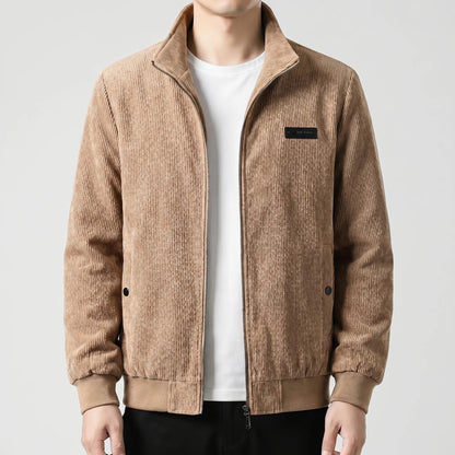 Corduroy Zip Up Bomber Jacket